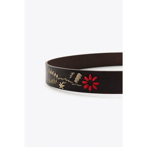 Zara | Accessories | Circular Leather Belt With Flowers  display picture 1